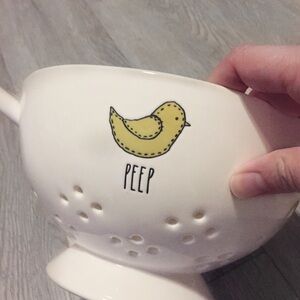 NEW Rae Dunn Easter Baby Chick Peep Colander Bowl